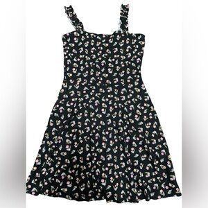 Billabong Maxi Dress Women Size L Black Floral